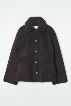 COS COLLARED FAUX SHEARLING JACKET-Women Coats & Jackets