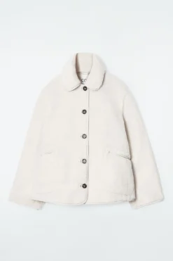 COS COLLARED FAUX SHEARLING JACKET-Women Coats & Jackets