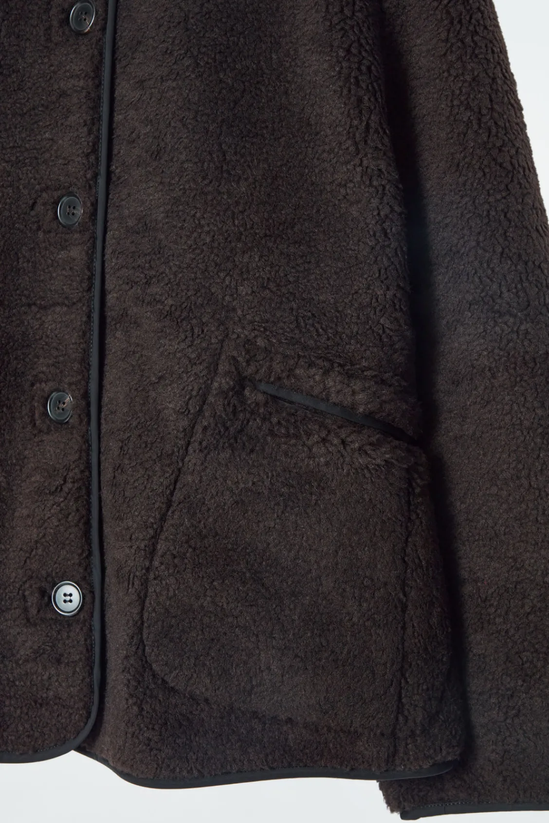 COS COLLARED FAUX SHEARLING JACKET-Women Coats & Jackets