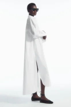 COS COLLARED MIDI SHIRT DRESS-Women Dresses & Jumpsuits