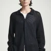 COS COLLARED OPEN-KNIT WOOL CARDIGAN- Sweaters & Cardigans