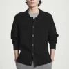 COS COLLARED RIBBED WOOL-CASHMERE CARDIGAN- Sweaters & Cardigans