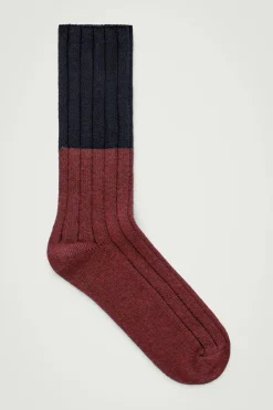 COS COLOR-BLOCK RIBBED SOCKS- Socks & Underwear