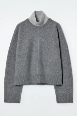 COS COLOUR-BLOCK LAYERED WOOL JUMPER-Women Tops | Sweaters & Cardigans