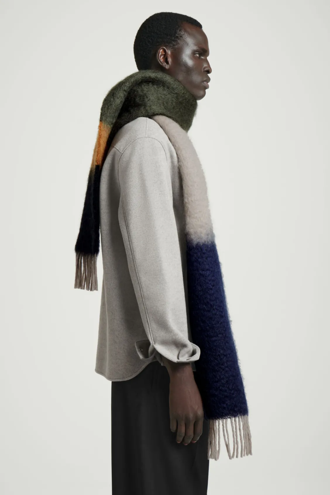 COS COLOUR-BLOCK MOHAIR SCARF- Hats & Scarves