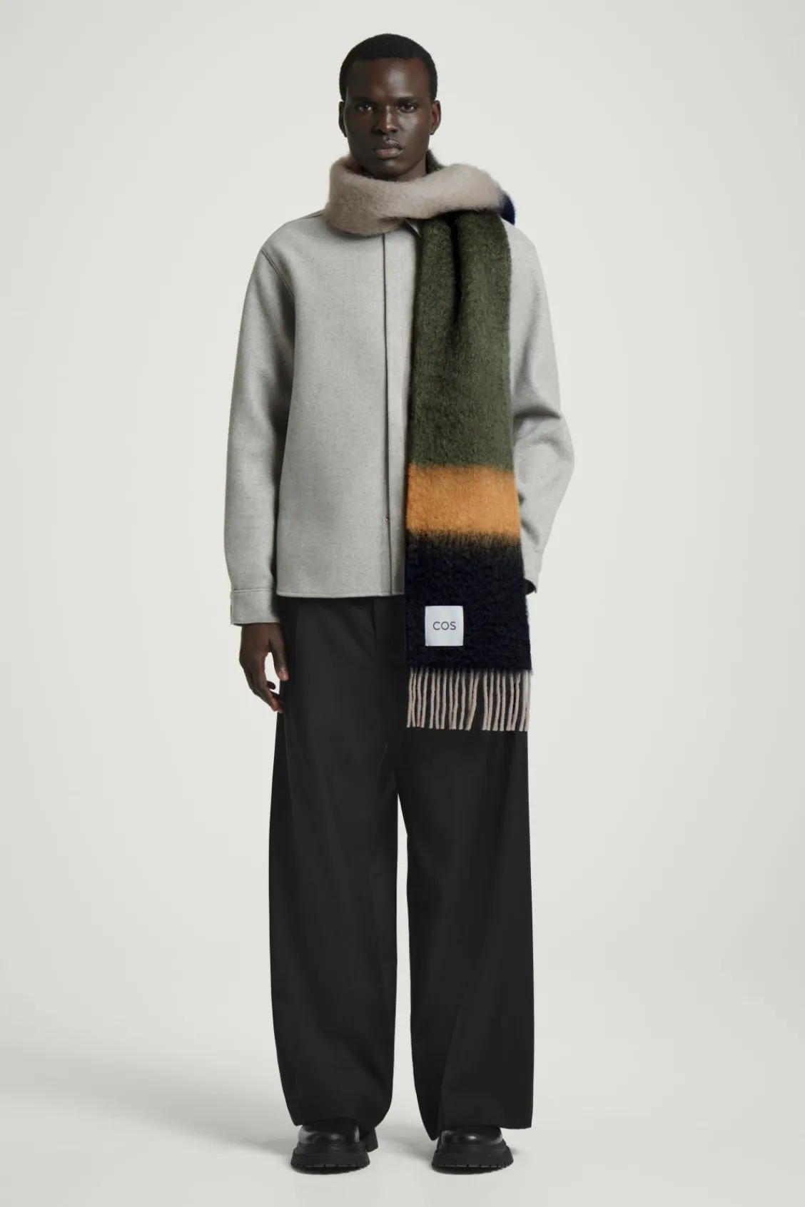 COS COLOUR-BLOCK MOHAIR SCARF- Hats & Scarves