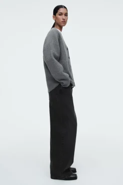 COS COLOUR-BLOCK WOOL V-NECK CARDIGAN-Women Sweaters & Cardigans