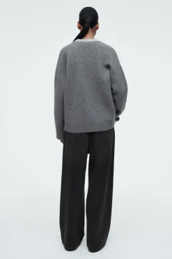 COS COLOUR-BLOCK WOOL V-NECK CARDIGAN-Women Sweaters & Cardigans