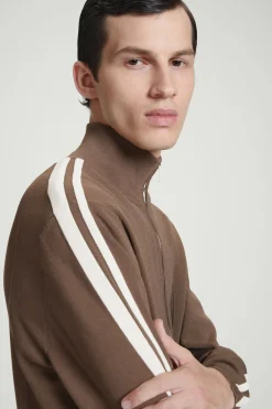 COS CONTRAST-STRIPE KNITTED TRACK JACKET- Matching Sets | Sweaters & Cardigans