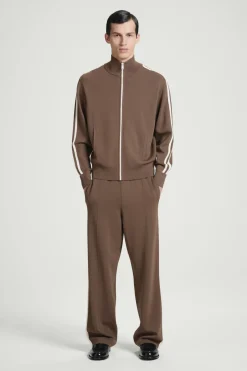COS CONTRAST-STRIPE KNITTED TRACK JACKET- Matching Sets | Sweaters & Cardigans