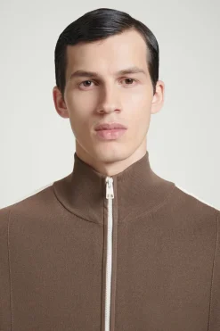 COS CONTRAST-STRIPE KNITTED TRACK JACKET- Matching Sets | Sweaters & Cardigans