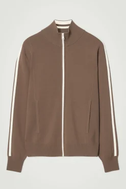 COS CONTRAST-STRIPE KNITTED TRACK JACKET- Matching Sets | Sweaters & Cardigans