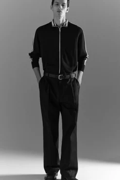 COS CONTRAST-STRIPE KNITTED TRACK JACKET- Matching Sets | Sweaters & Cardigans
