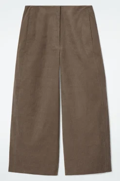 COS CORDUROY BARREL-LEG TROUSERS-Women Pants