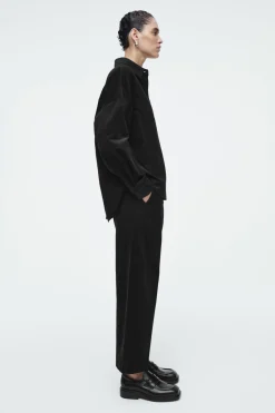 COS CORDUROY HALF-PLACKET SHIRT-Women Shirts & Blouses | Tops