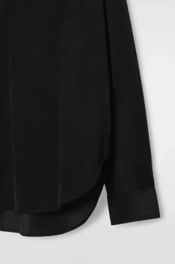 COS CORDUROY HALF-PLACKET SHIRT-Women Shirts & Blouses | Tops