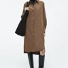 COS CORDUROY MIDI SHIRT DRESS-Women Dresses & Jumpsuits