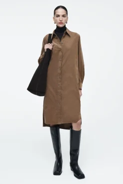 COS CORDUROY MIDI SHIRT DRESS-Women Dresses & Jumpsuits