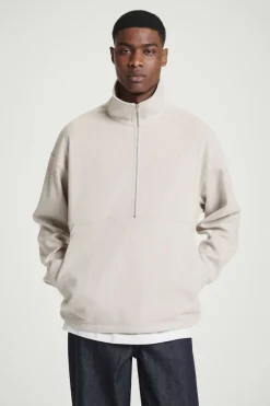 COS CORDUROY-JERSEY HALF-ZIP SWEATSHIRT- Matching Sets | Sweatshirts & Hoodies