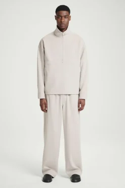 COS CORDUROY-JERSEY HALF-ZIP SWEATSHIRT- Matching Sets | Sweatshirts & Hoodies