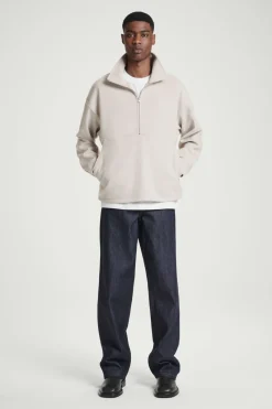 COS CORDUROY-JERSEY HALF-ZIP SWEATSHIRT- Matching Sets | Sweatshirts & Hoodies