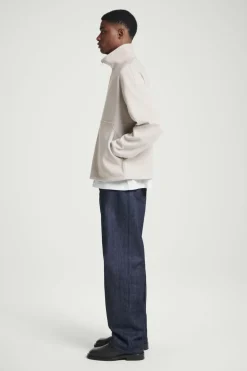 COS CORDUROY-JERSEY HALF-ZIP SWEATSHIRT- Matching Sets | Sweatshirts & Hoodies