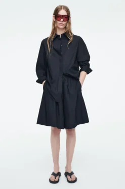 COS COTTON DRAWSTRING SHORTS-Women Pants