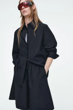 COS COTTON DRAWSTRING SHORTS-Women Pants