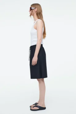 COS COTTON DRAWSTRING SHORTS-Women Pants