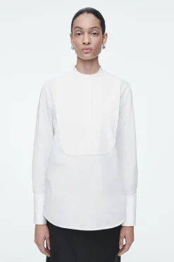 COS COTTON TUXEDO SHIRT-Women Shirts & Blouses | Tops
