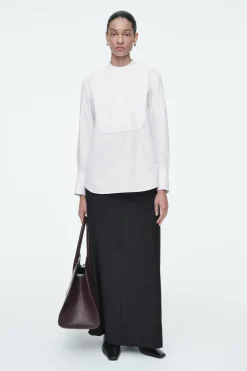 COS COTTON TUXEDO SHIRT-Women Shirts & Blouses | Tops