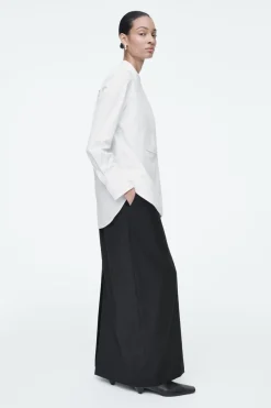 COS COTTON TUXEDO SHIRT-Women Shirts & Blouses | Tops