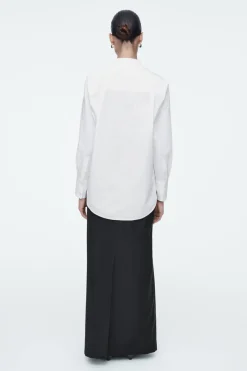 COS COTTON TUXEDO SHIRT-Women Shirts & Blouses | Tops