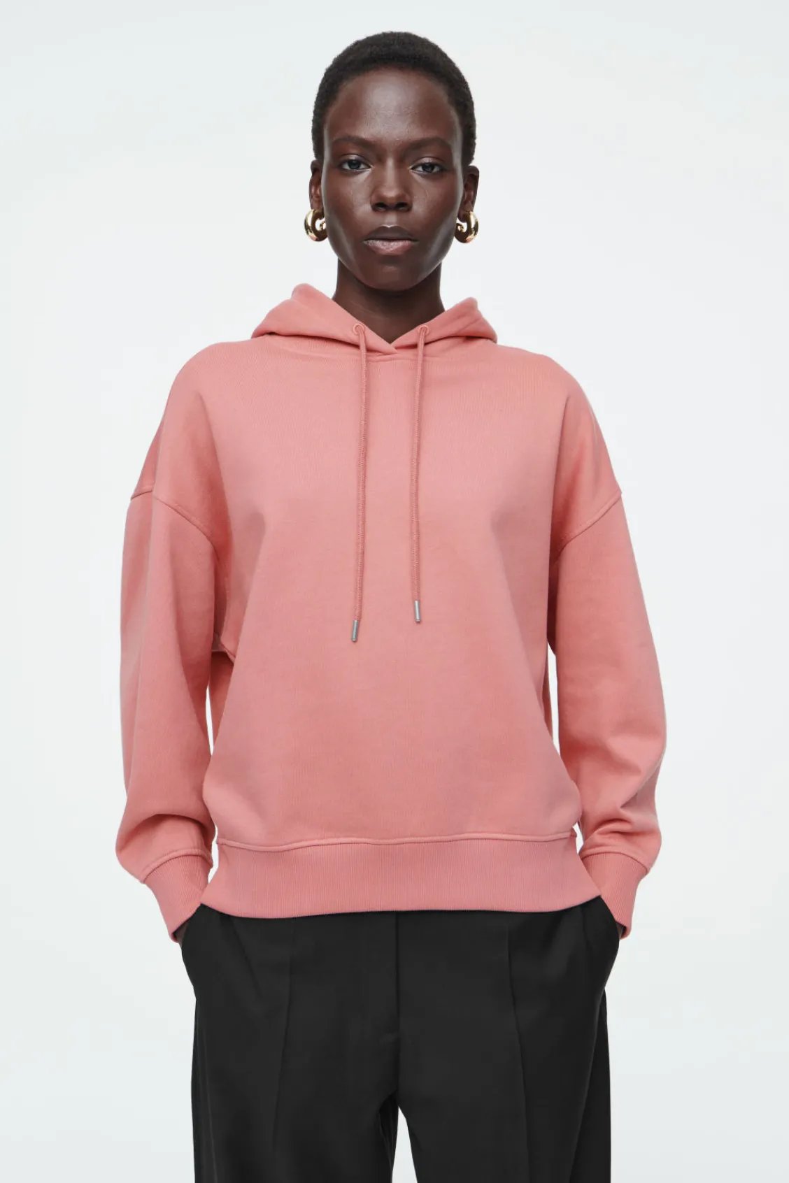 COS COTTON-JERSEY HOODIE-Women Tops