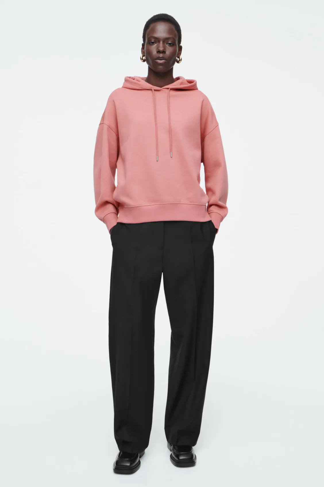 COS COTTON-JERSEY HOODIE-Women Tops