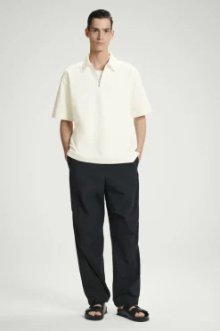 COS COTTON-TWILL HALF-ZIP POLO SHIRT- Polo Shirts