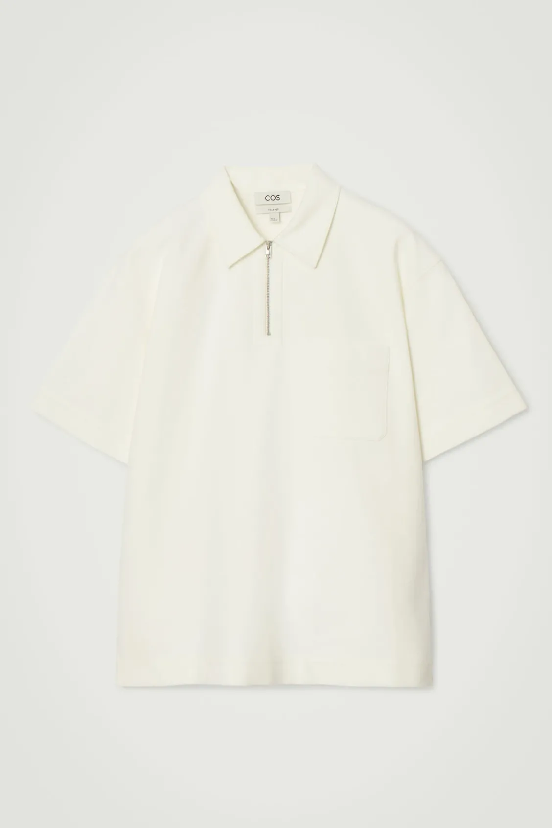 COS COTTON-TWILL HALF-ZIP POLO SHIRT- Polo Shirts