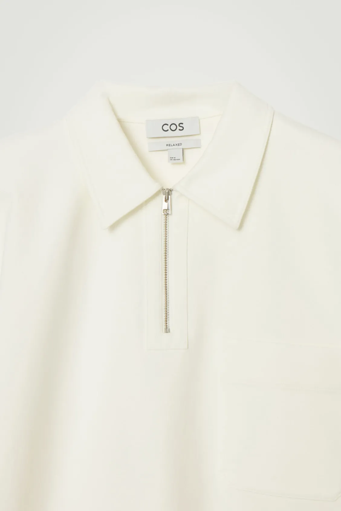 COS COTTON-TWILL HALF-ZIP POLO SHIRT- Polo Shirts