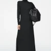 COS COWL-NECK LONG-SLEEVED MAXI DRESS-Women Dresses & Jumpsuits