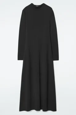 COS COWL-NECK LONG-SLEEVED MAXI DRESS-Women Dresses & Jumpsuits