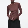 COS CREW-NECK MERINO WOOL TOP-Women Tops | Sweaters & Cardigans