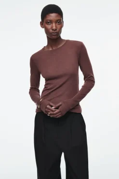 COS CREW-NECK MERINO WOOL TOP-Women Tops | Sweaters & Cardigans