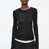 COS CREW-NECK MERINO WOOL TOP-Women T-Shirts | Tops