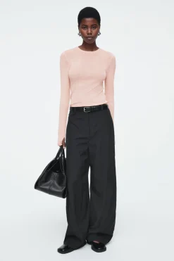 COS CREW-NECK MERINO WOOL TOP-Women T-Shirts | Tops