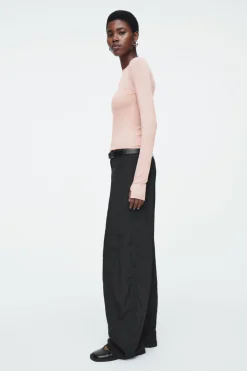 COS CREW-NECK MERINO WOOL TOP-Women T-Shirts | Tops