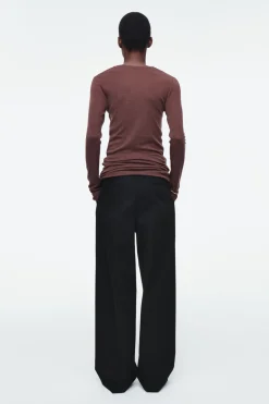 COS CREW-NECK MERINO WOOL TOP-Women Tops | Sweaters & Cardigans