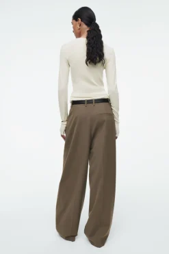 COS CREW-NECK MERINO WOOL TOP-Women T-Shirts | Tops