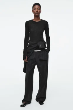 COS CREW-NECK MERINO WOOL TOP-Women T-Shirts | Tops