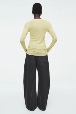 COS CREW-NECK MERINO WOOL TOP-Women T-Shirts | Tops