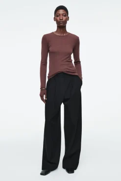 COS CREW-NECK MERINO WOOL TOP-Women Tops | Sweaters & Cardigans